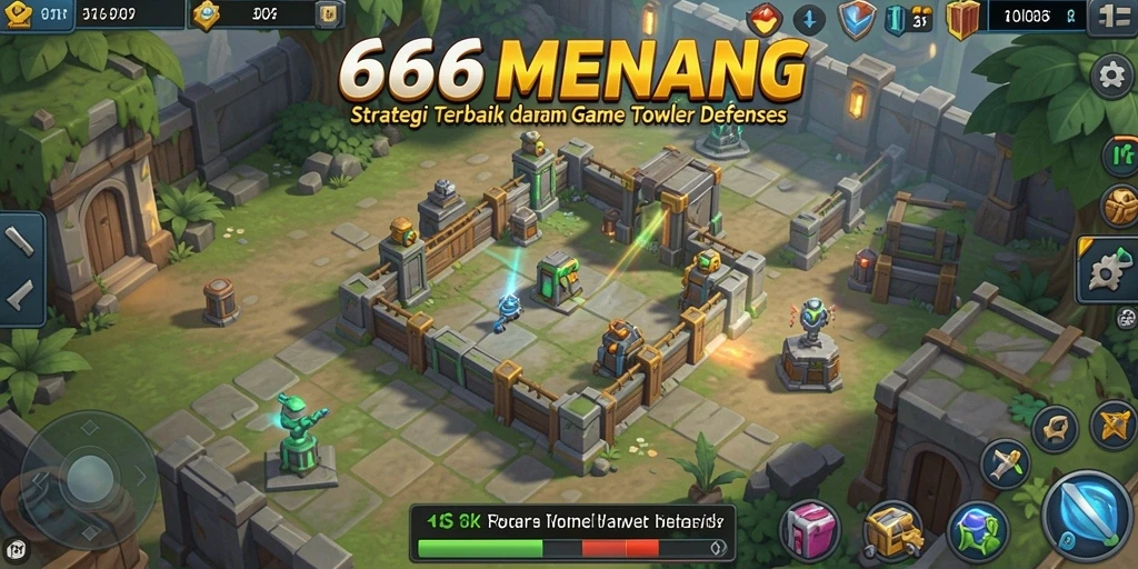 Tangkapan layar gameplay menegangkan di <strong>666MENANG</strong> saat mempertahankan tower.