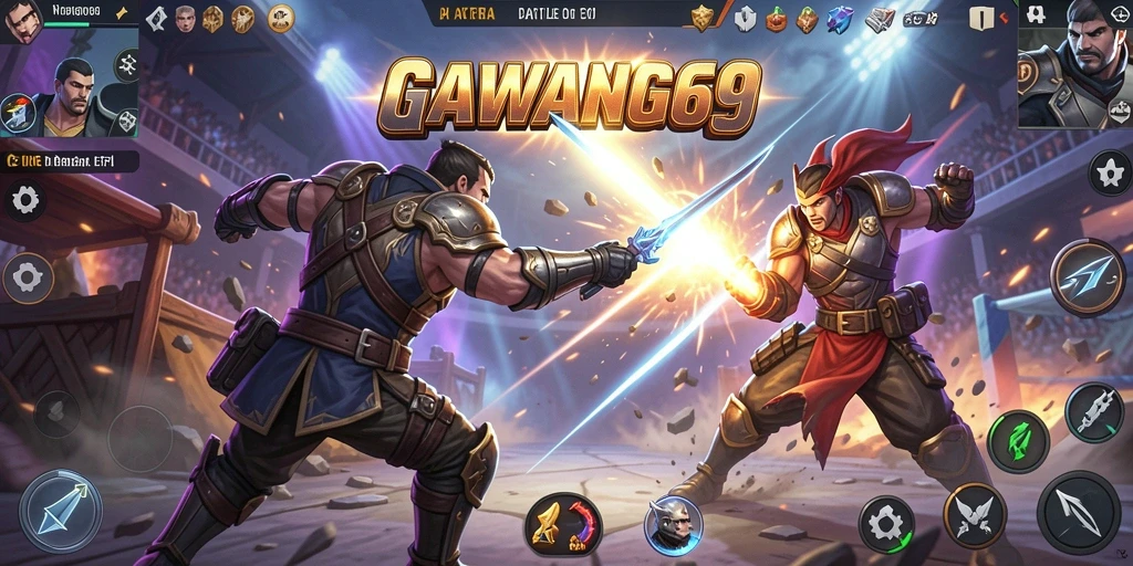 Screenshot gameplay GAWANG69 yang menampilkan aksi seru dalam Battle Royale.