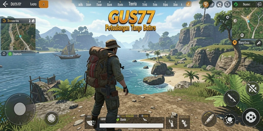 Screenshot GUS77 menampilkan pengalaman eksplorasi dunia terbuka yang mendebarkan.