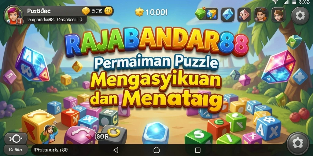 Tangkapan layar RAJABANDAR88 menampilkan gameplay puzzle yang seru dan menantang.