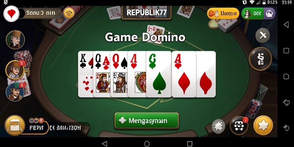 Tampilan gameplay seru dari REPUBLIK77 yang menantang.