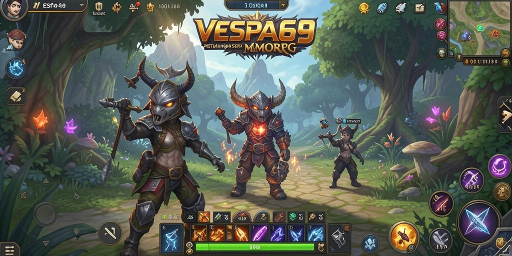 Gameplay seru dengan aksi pertarungan MMORPG yang mendebarkan.